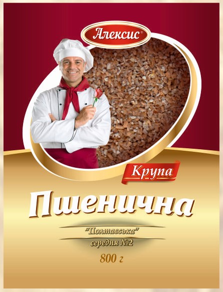 Крупа пшенична Полтавська середня №2 800г ТМ АЛЕКСИС